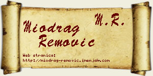 Miodrag Remović vizit kartica